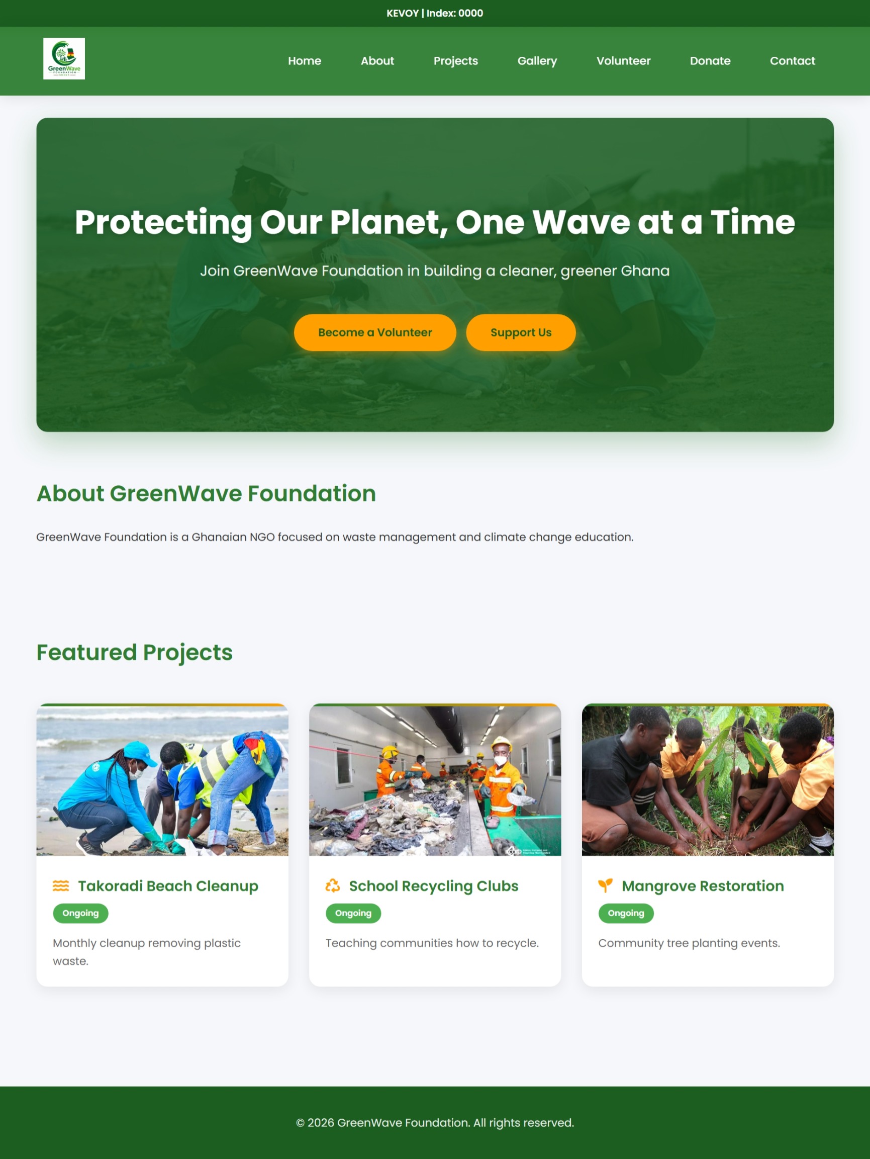 GreenWave Foundation website homepage